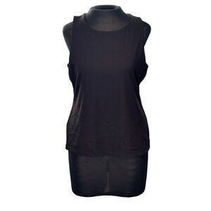 Tahari Modern Essentials Black Sleeveless Tank Top L Lightweight Womens Wear
